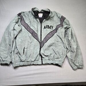 US Army PFU Jacket Mens XLarge Regular Skillcraft Nylon Camo Windbreaker